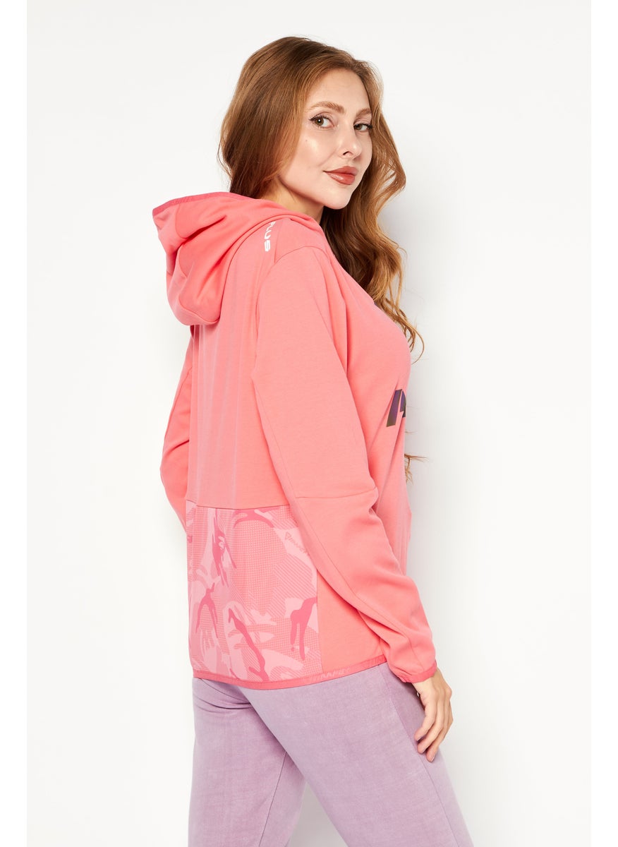 Women Hooded Long Sleeves Brand Logo Sweatshirt, Pink - pzsku/Z9E664015B9370B9C9696Z/45/_/1737642365/734e511b-3bca-4dfb-9316-5ca915e5c857