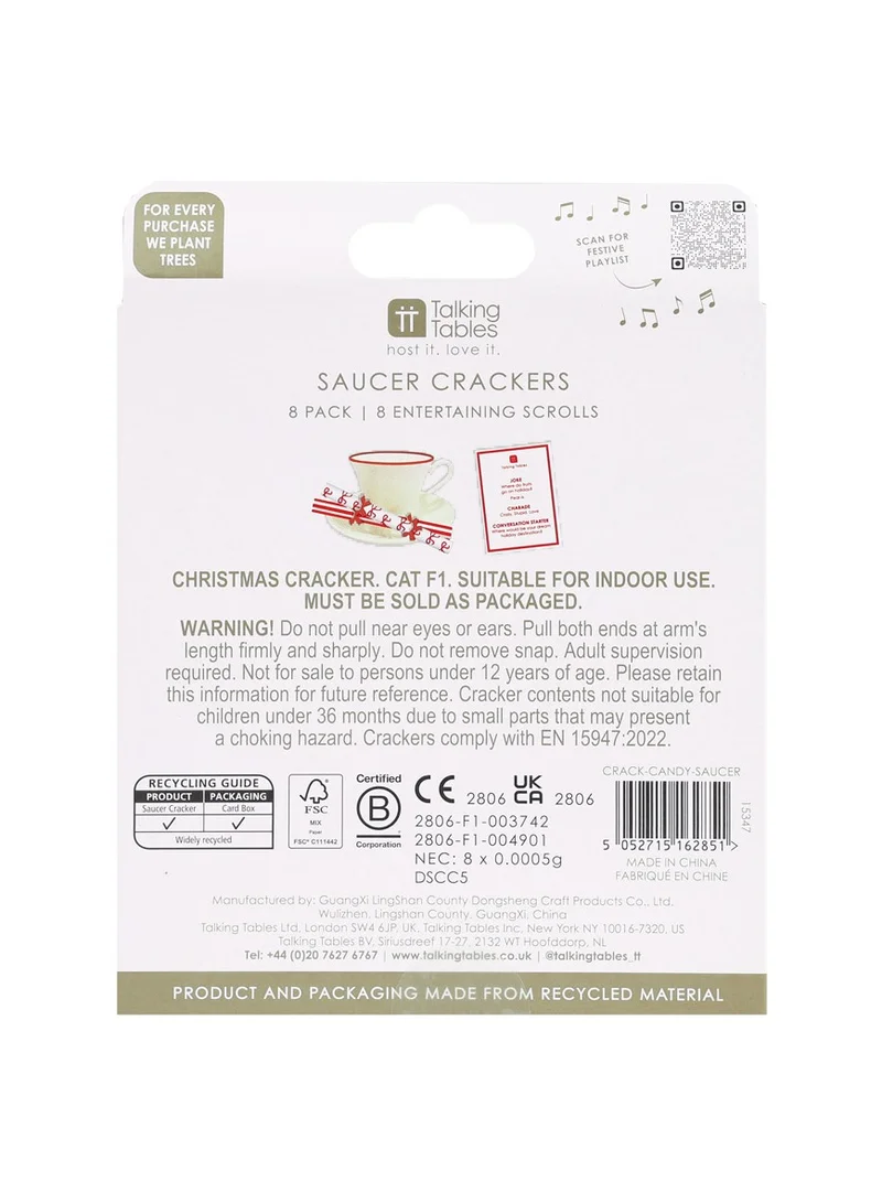 Talking Tables Candy, Saucer Crackers, 8Pk