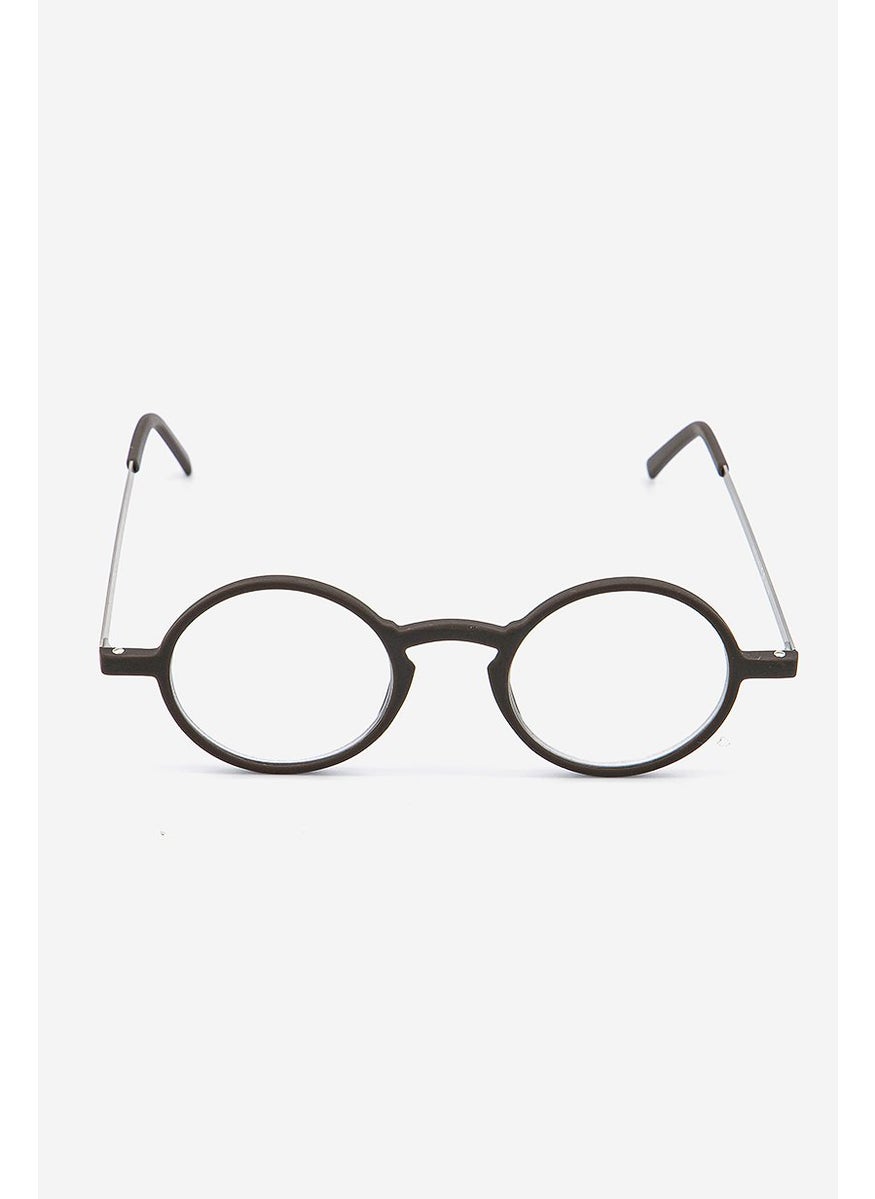 Tchibo Round Reading Eyeglasses, Grey and Silver  - Image 1