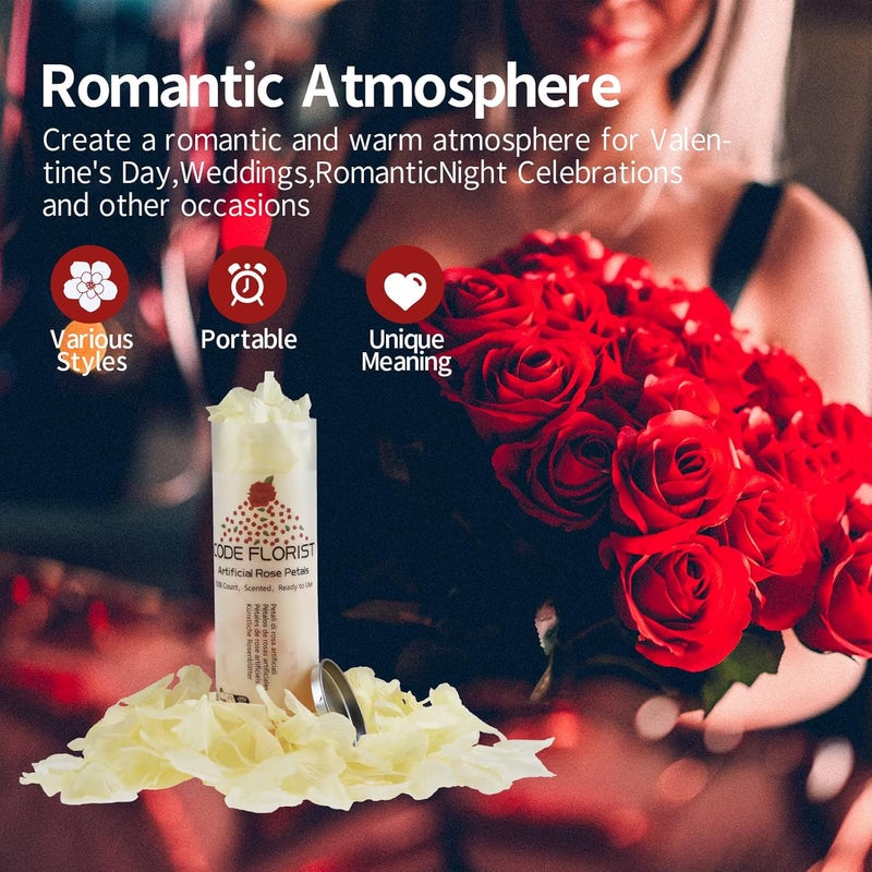 CODE FLORIST كود فلوريست 1500 قطعة بتلات ورد حريري بلون الشمبانيا لعيد الحب، ليلة رومانسية، الزفاف، ديكورات الزهور لذكرى الخطوبة (منفصلة، معطرة) - Image 4