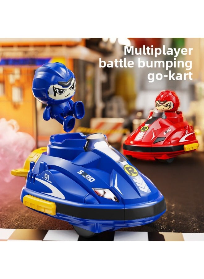 Generic Children's Double Remote Control Battle Spray Bumper Car Parent-child Interaction Kart Drift Collision Ejection Toy-Color:Two-player Remote Control Spray Bumper Car [color Box]-Proportion:Standard [a Set Of Body Lithium Batteries]  - Image 3