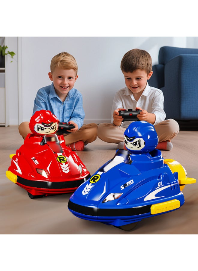 Generic Children's Double Remote Control Battle Spray Bumper Car Parent-child Interaction Kart Drift Collision Ejection Toy-Color:Two-player Remote Control Spray Bumper Car [color Box]-Proportion:Standard [a Set Of Body Lithium Batteries]  - Image 5