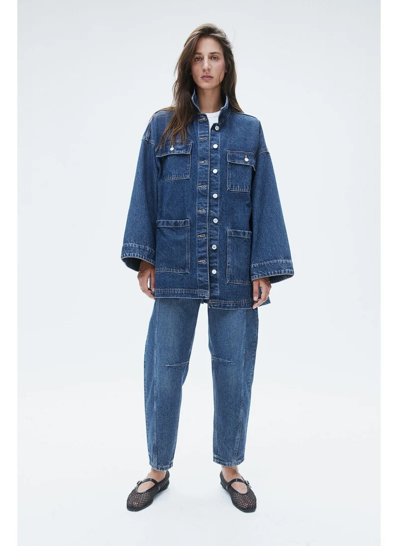 اتش اند ام Tie-belt denim jacket