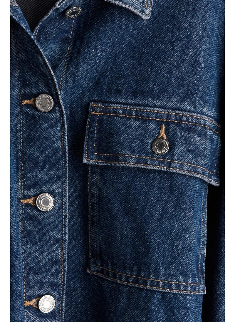 اتش اند ام Tie-belt denim jacket