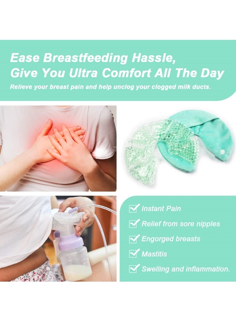 2PCS，Breast Ice Packs, Breast Therapy Pack for Engorgement Hot and Cold Breastfeeding Gel Pads for New Mom Essentials Reusable Gift for Relieve Clogged Ducts, Nipple Pain, Improve Milk Flow  - Image 4