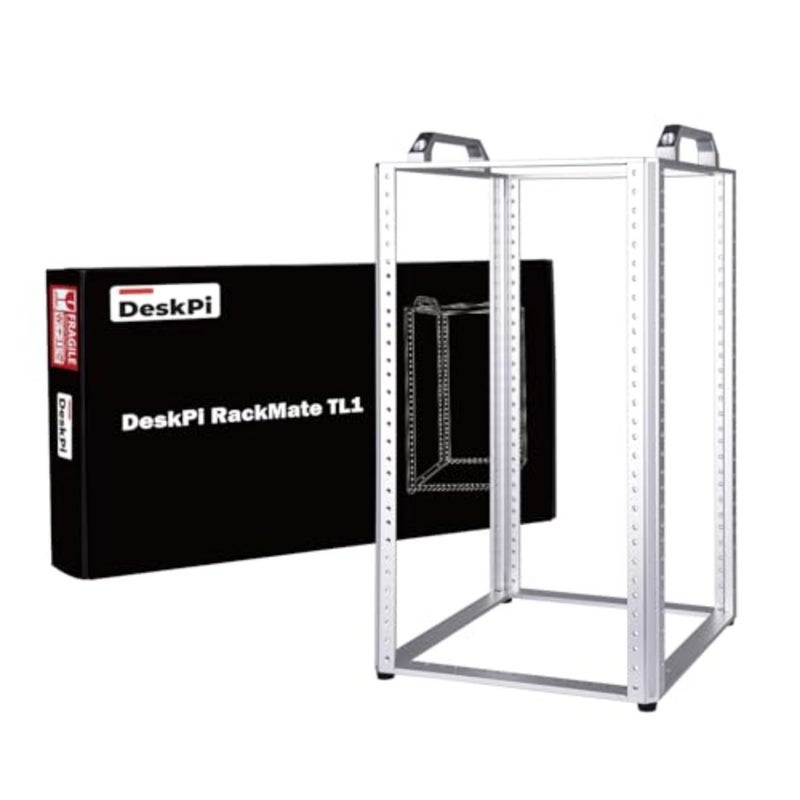 DeskPi RackMate TL1, 10 inch 10U Server Rack for Network, Servers, Audio, and Video Equipment, Open Frame Aluminum Alloy Rack - Image 1