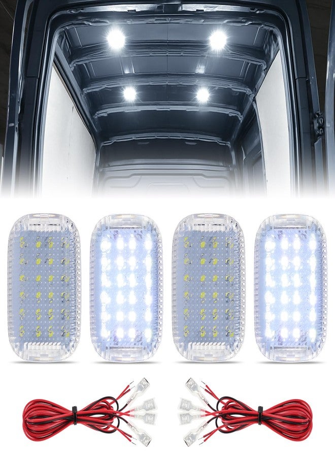 FetonAuto 4PCS Transit Interior Carbin Courtesy Load Space Area Roof Top Cargo Van LED Lights with Wire Harness Accessories for 2014-2024 Ford Transit 150 250 350 HD Connect, White 6000K - Image 1