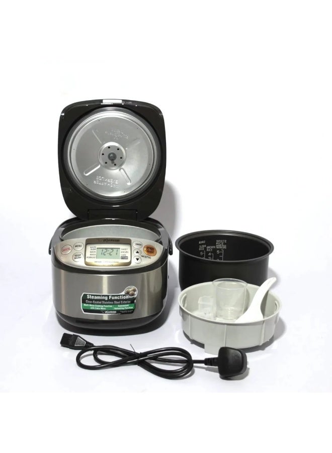 زوجيروشي جهاز طهي الأرز الإلكتروني / سخان 1.0 لتر ، بني استانلس - Image 5