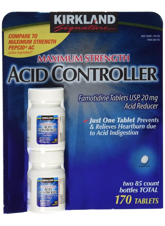 Kirkland Signature Kirkland Signature Acid Controller, 20 Mg Famotidine Tablet, 170 Tablets 