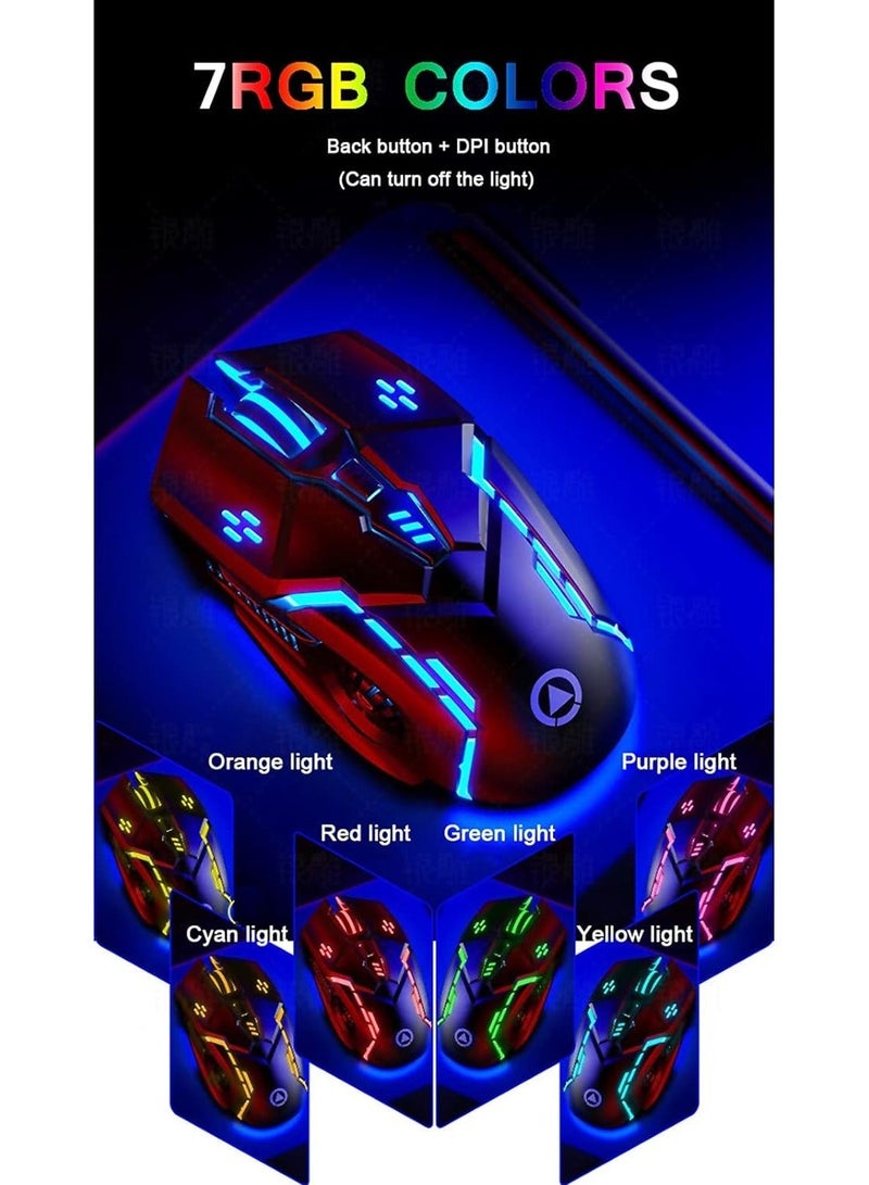 general Mouse Silver Eagle G5 Wired Mouse Luminous Gaming E-sports Mechanical Mute Computer Accessories Mouse High-performance Gaming Mouse Ergonomic Mouse Optical Mouse Wheel Mouse - Image 5