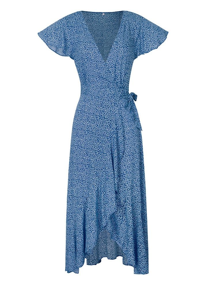 Loquat Summer Women's Casual Holiday Dress  Blue  - Image 1