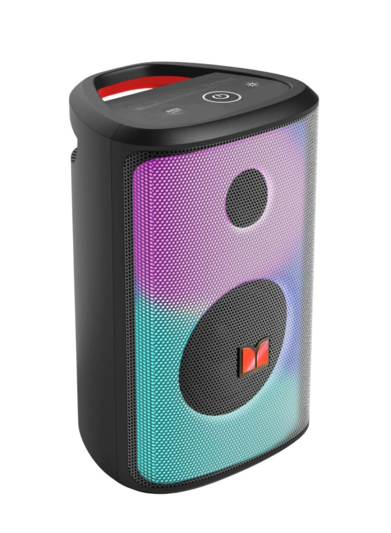 مونستر مكبر صوت سباركل لاود بتقنية البلوتوث 80 وات، مكبر صوت للحفلات بصوت قوي وباس ثقيل، شاشة كاملة، أضواء ملونة، وقت تشغيل 24 ساعة، تشغيل AUX وUSB، مكبر صوت محمول مقاوم للماء للمنزل الخارجي - Image 2