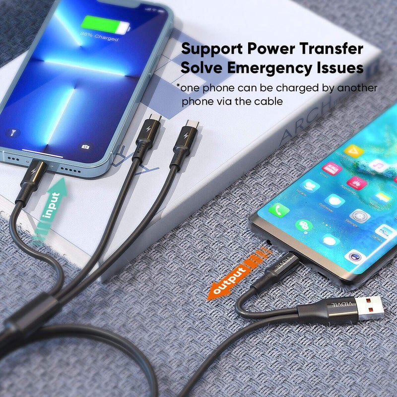 Vidvie CB4010 5-in-1 Multifunctional Charging Cable  Universal Compatibility for All Devices - Image 4