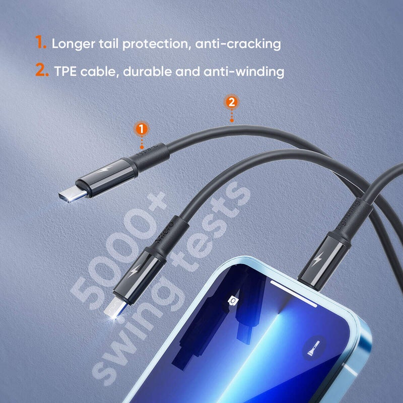 Vidvie CB4010 5-in-1 Multifunctional Charging Cable  Universal Compatibility for All Devices - Image 2