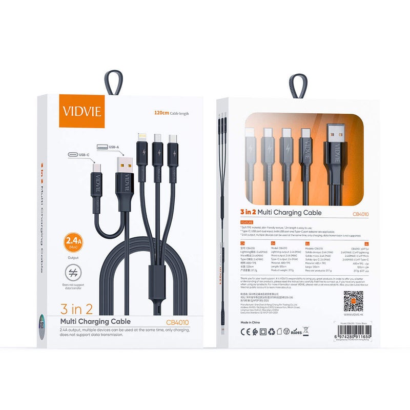 Vidvie CB4010 5-in-1 Multifunctional Charging Cable  Universal Compatibility for All Devices - Image 5