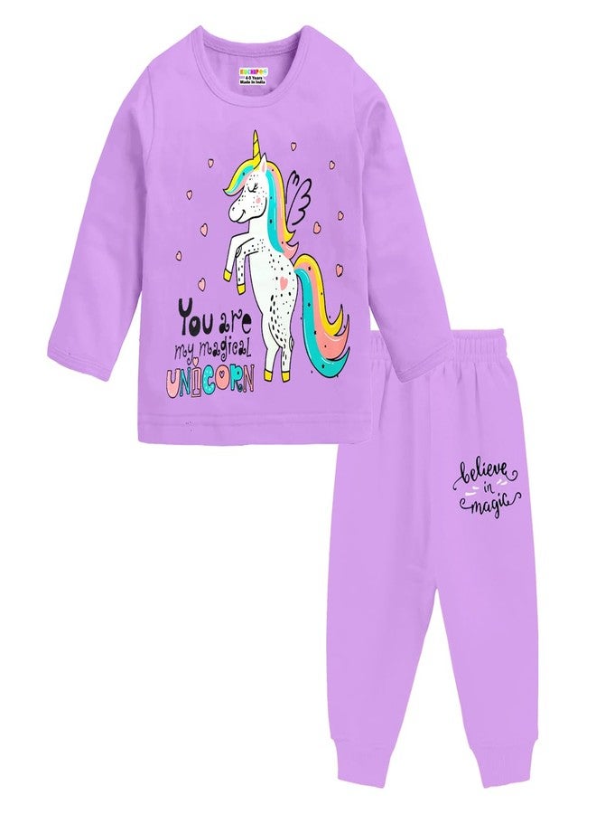 Kuchipoo Baby Girl Regular Fit Cotton T-Shirts and Pyjamas Set (KUC-PSUT-134, 12-18 Months, Multi-Colored), Printed - Image 4