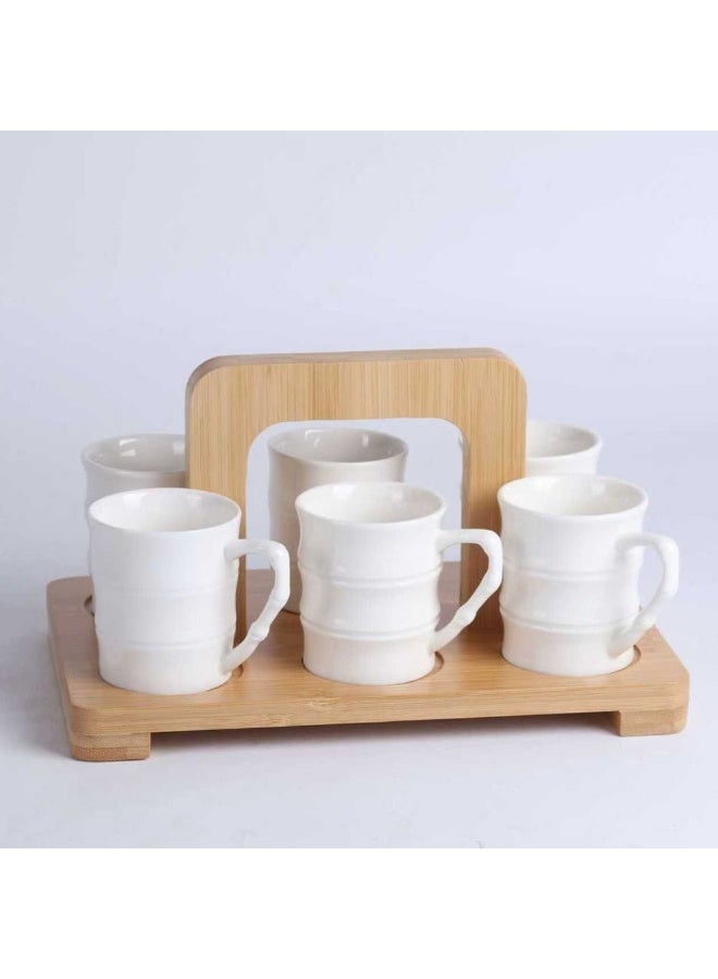 DANUBE HOME طقم أكواب قهوة الأميرة 7 قطع 90 مل، أكواب شاي وإسبريسو - Image 1
