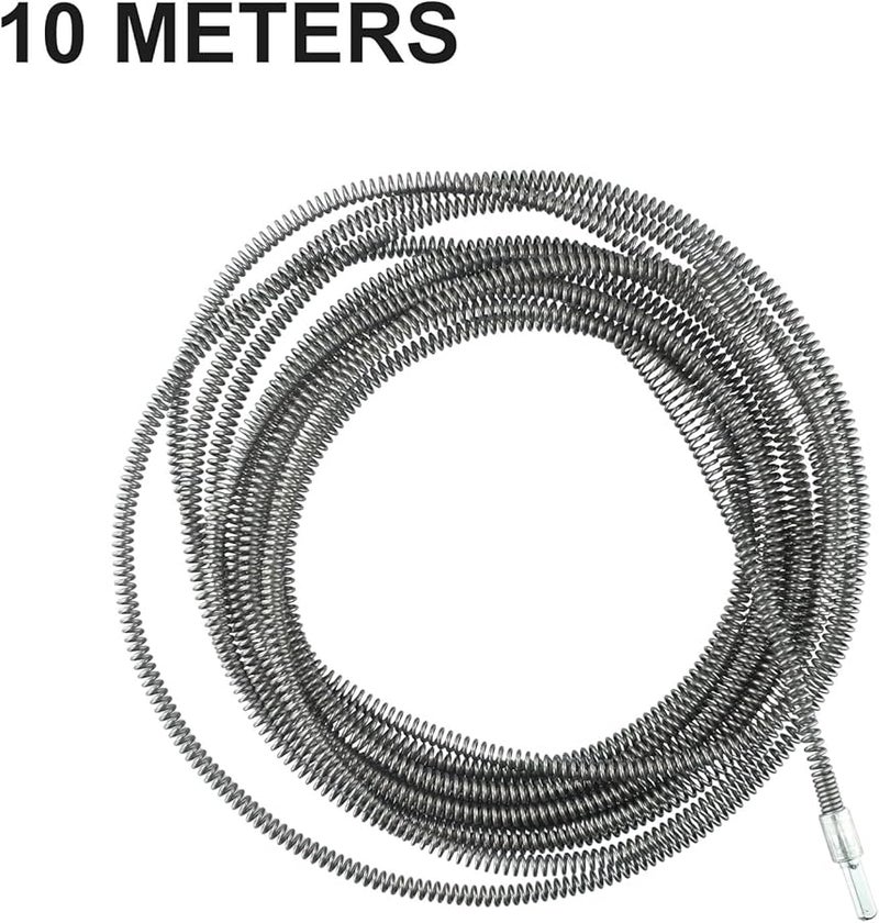 Electric Drain Cleaner Snake 10 Meters with Drill Adapter for Kitchen Bathroom Shower Drain Clog Removal - Image 4