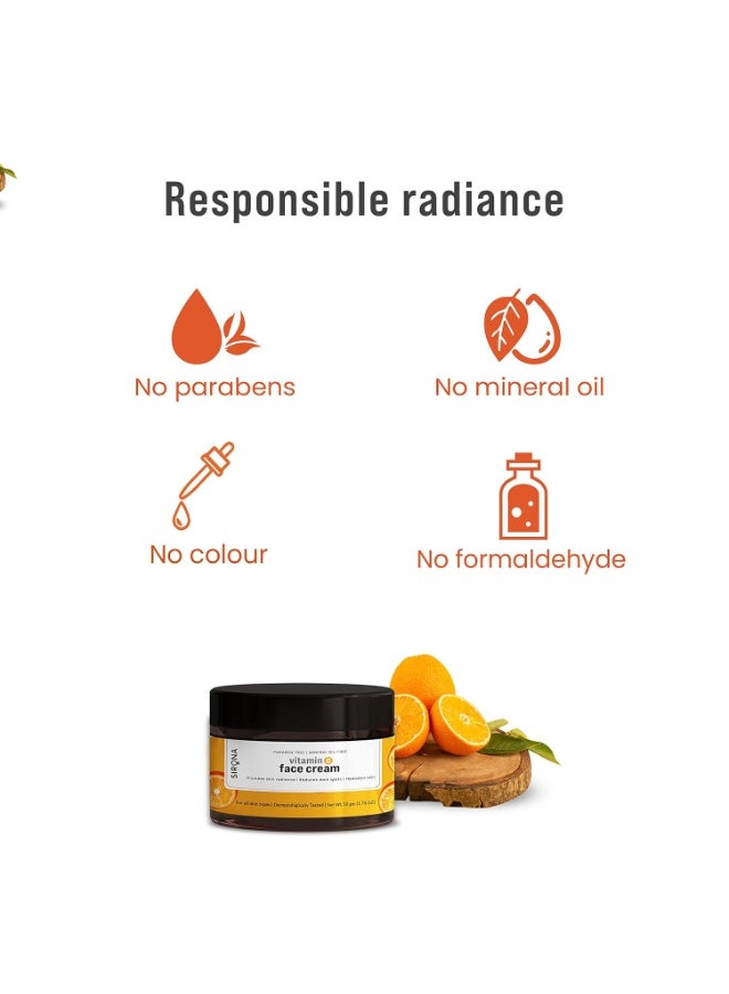 Sirona Vitamin C Face Cream for Men & Women – 50 gm | Daily Cream for Radiant & Even toned Skin | Moisturizer for Face, Provides Skin Radiance & Reduces Dark Spots - Image 3