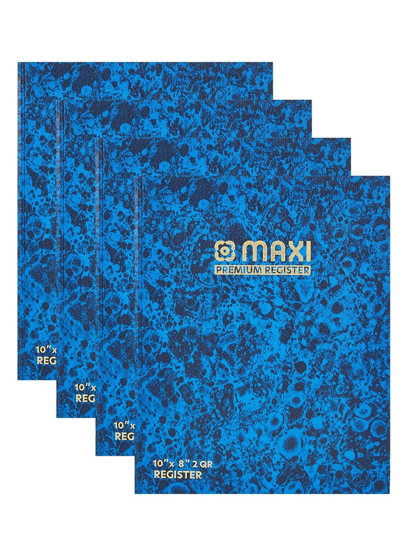 Maxi 4-Piece Register Book 10x8 Inch Size 96 Sheets - Image 1