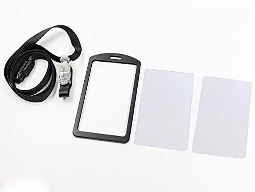 IVYRISE Aluminum Badge Holder with Detachable Neck Lanyard/Strap for ID Card, Working Card, Name Tag (Black) - Image 2
