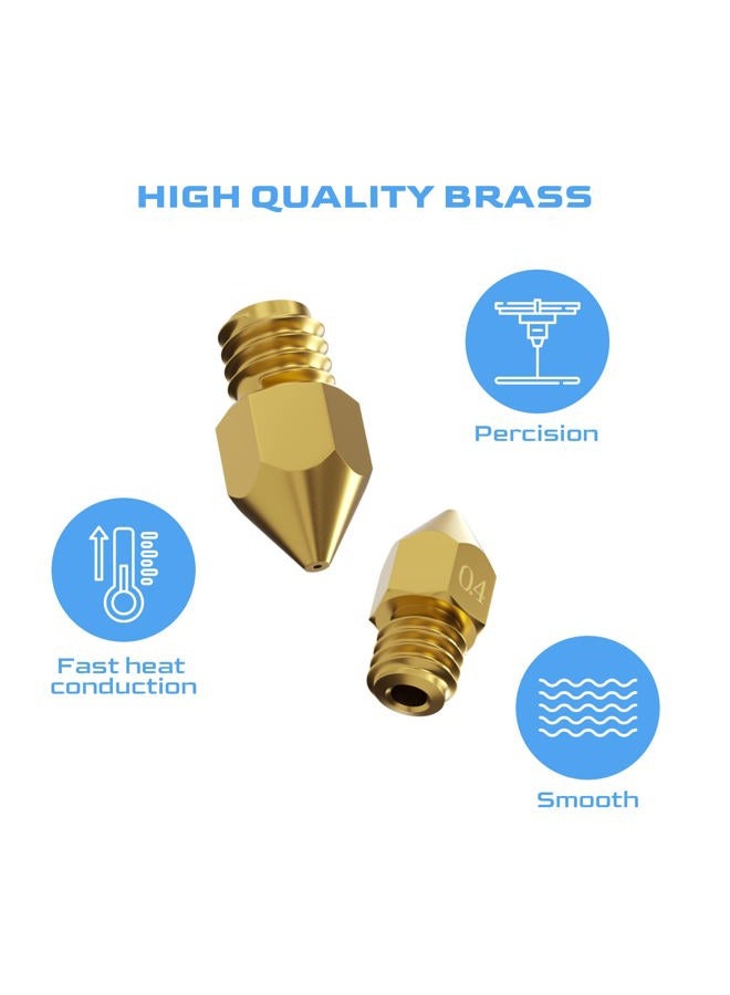 Benseager 31PCS MK8 3D Printer Nozzles Extruder for Ender 3, 0.4mm 0.1 0.2 0.3 0.5 0.6 0.8 1.0mm Nozzles with Cleaning Kit for Ender 3 V2/Pro (1.75mm Filament) - Image 2