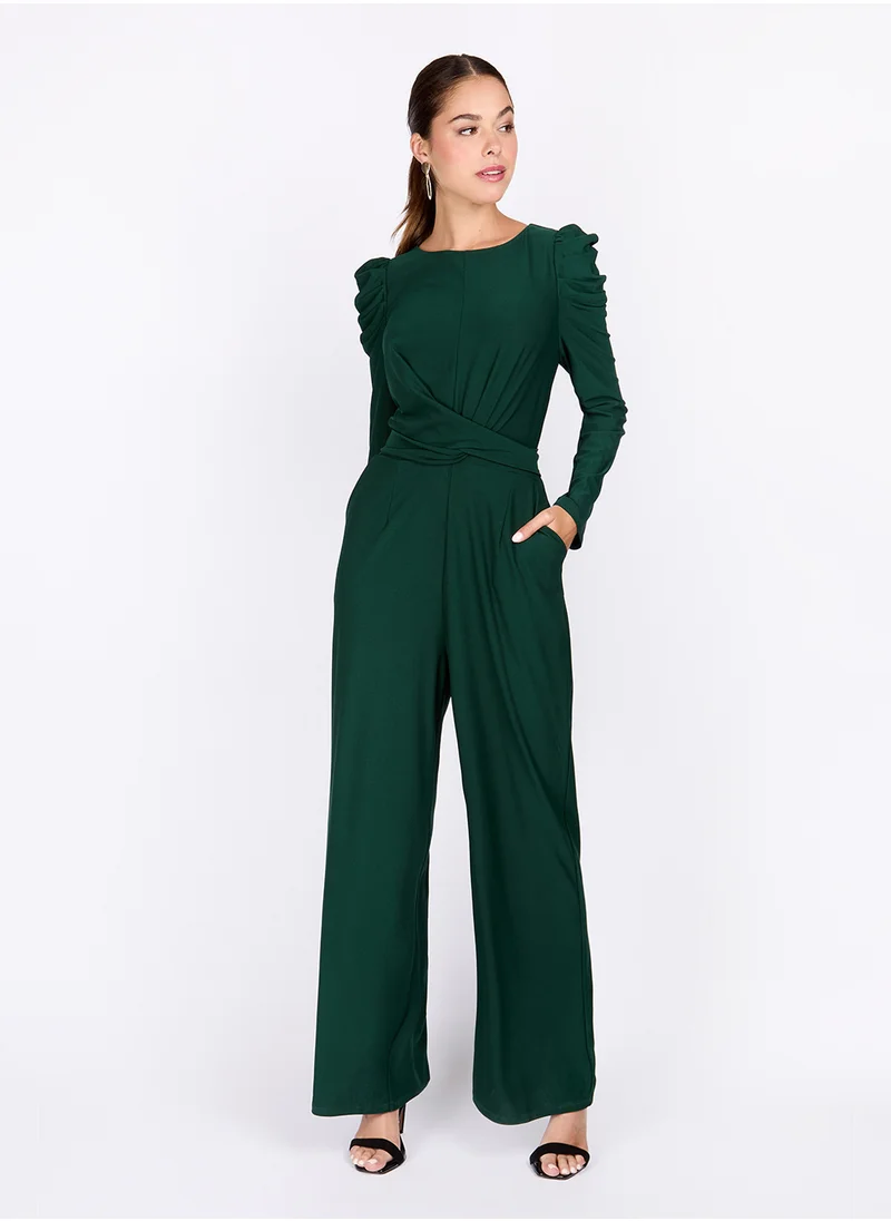 Little Mistress Puff Sleeve Jumpsuit