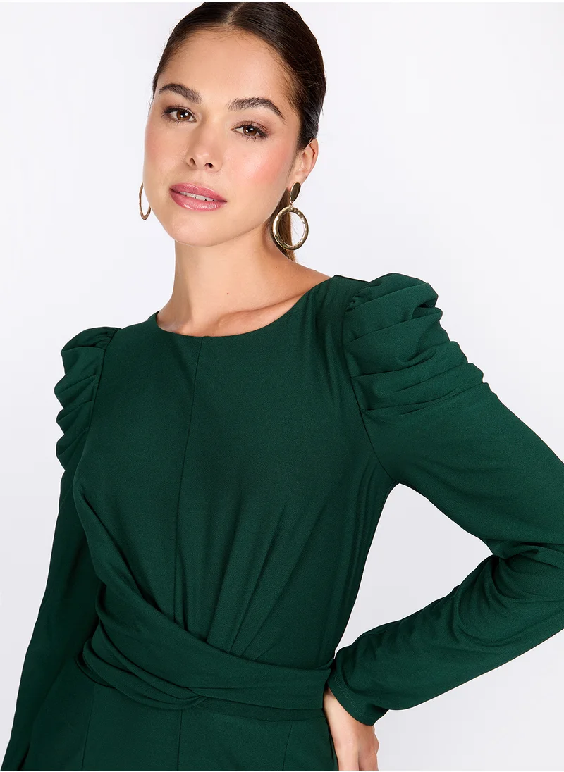 Little Mistress Puff Sleeve Jumpsuit