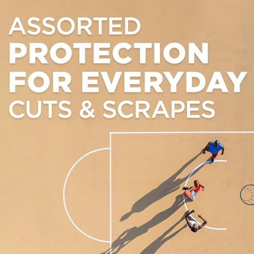 Band-Aid بANDAID علامة لاصقات لاصقة مجموعة متنوعة للعائلة شفاف مرن معقم شرائط مغلفة فردية للعناية بالجروح للخدوش والحروق 5 أحجام 280 قطعة - Image 5