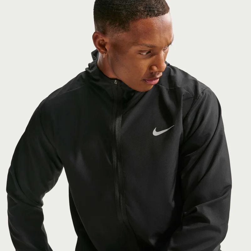 Nike Black Men's Form Dri-FIT Hooded Jacket for Men | Best Price UAE