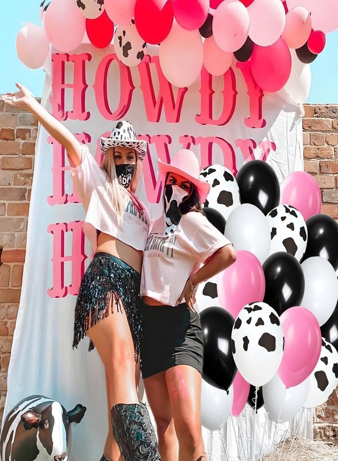 Tagberoy Cow Print Balloons, 12 Inch Black White and Pink Latex Balloons for Birthday, Baby Shower, Cowboy Cowgirl Themed Farm Party Decorations Supplies - Image 3