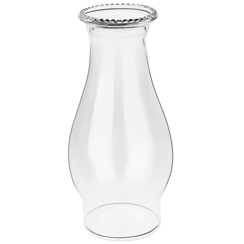 LVACODV Oil Lamp Chimney Replacement – Clear Hurricane Lamp Glass Shade (Wave Style) for Kerosene Lamps – 3 Inch Base（1 Pack） - Image 2