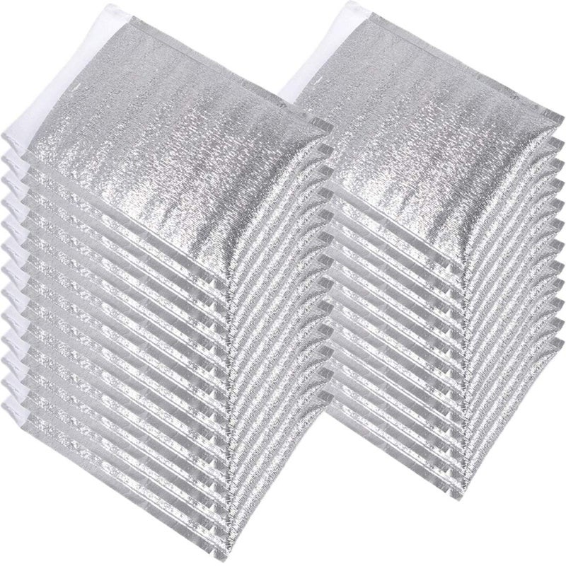 Bevisun Reusable Insulation Thermal Bags 25 Pack 15 inch x 13 inch Large Insulated Bubble Bags Thermal Box Liners Metalized Box Liners for Cold and Hot Food - Image 1