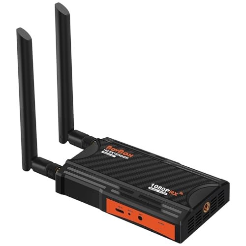 BovBox Wireless HDMI Receiver(RX Only), 1080P HD Wireless HDMI Extender Receiver Support Up to 1 TX to 4 RX Connections Form Laptop Computer PS4/5 to HDTV Projector DSLR - Image 1