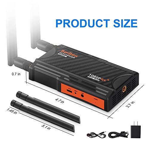 BovBox Wireless HDMI Receiver(RX Only), 1080P HD Wireless HDMI Extender Receiver Support Up to 1 TX to 4 RX Connections Form Laptop Computer PS4/5 to HDTV Projector DSLR - Image 4
