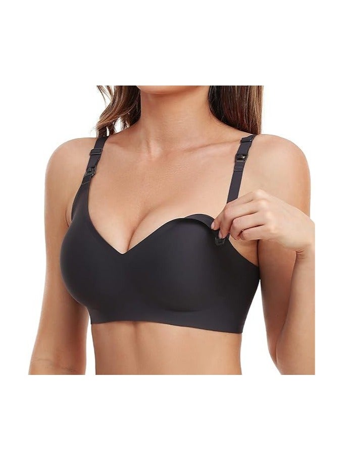 Smooth Nursing Bras Seamless Maternity Bras for Pregnancy Wireless Bralette with Extra Bra Extender  - Image 1