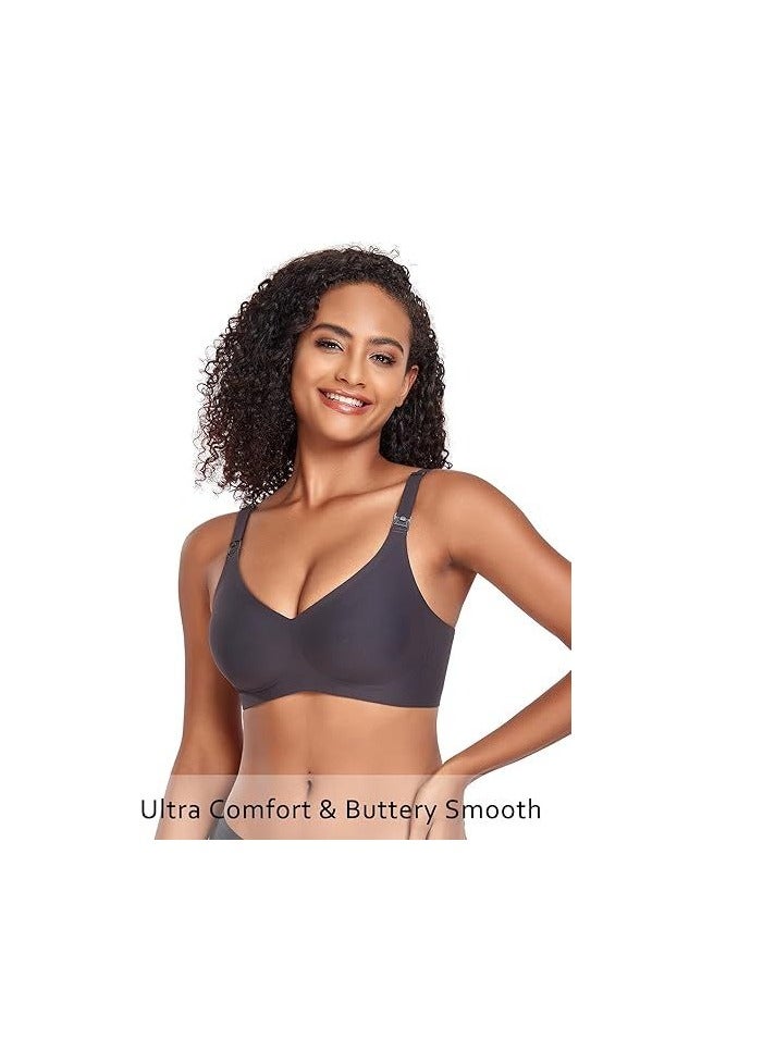 Smooth Nursing Bras Seamless Maternity Bras for Pregnancy Wireless Bralette with Extra Bra Extender  - Image 2