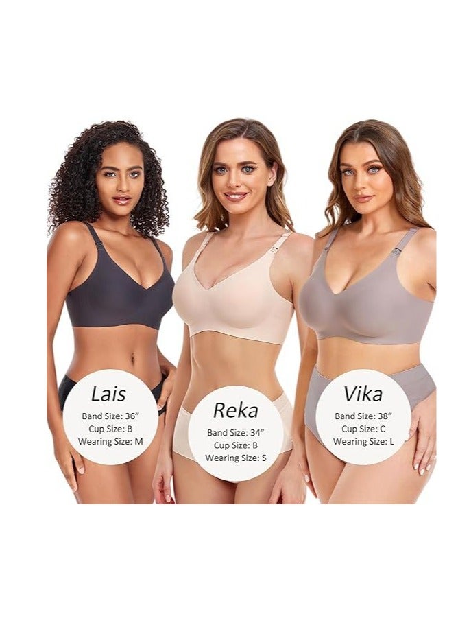 Smooth Nursing Bras Seamless Maternity Bras for Pregnancy Wireless Bralette with Extra Bra Extender  - Image 5