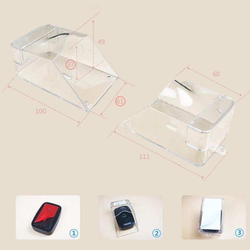 klarako Plastic Doorbell Cover Clear Waterproof Smart Door Bell Protector Universal - Image 4