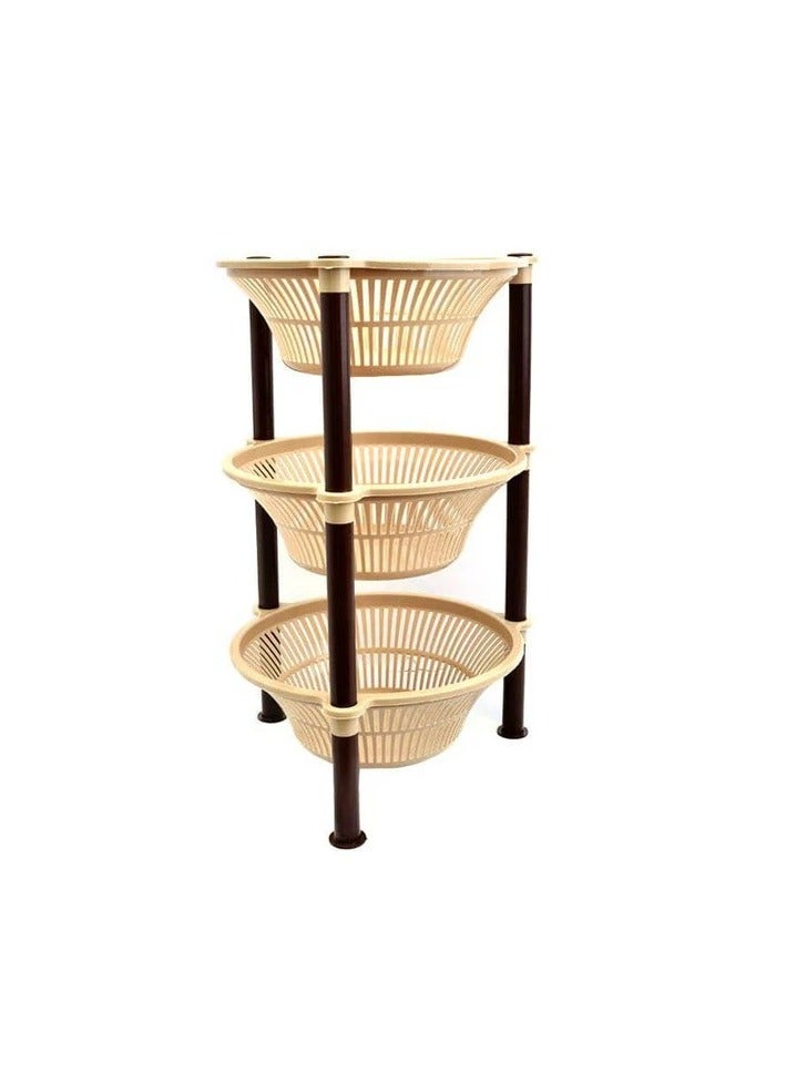 سي او أرماء حامل خضار بأرفف دائرية الشكل من 3 طبقات 60 *٣٣  سنتيمتر - Image 1