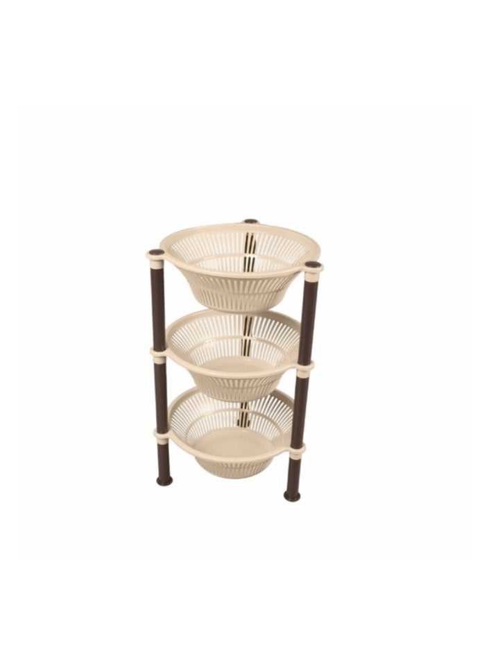 سي او أرماء حامل خضار بأرفف دائرية الشكل من 3 طبقات 60 *٣٣  سنتيمتر - Image 2