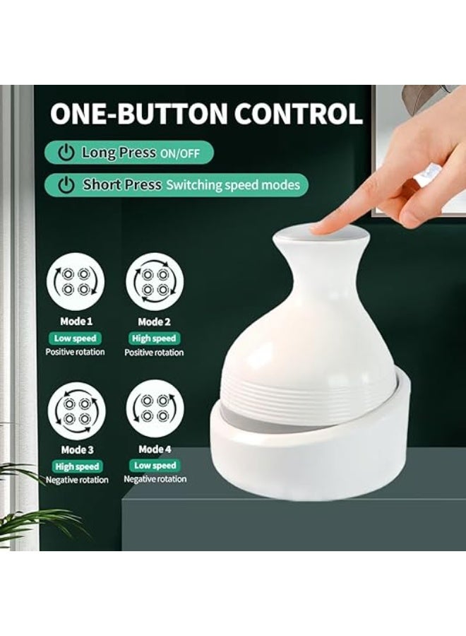 Electric Scalp Massager with 84 Nodes, 4 Massage Heads, Wireless Handheld Head Massager for Relaxation and Daily Care - Image 5