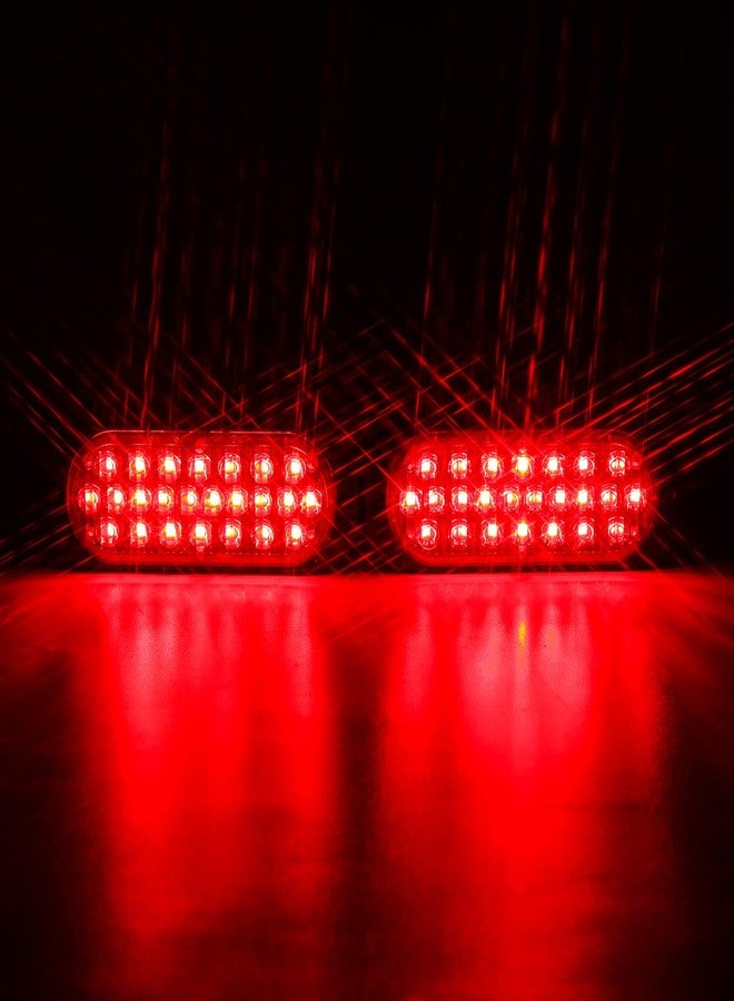 LINKITOM Oval Aluminum Housing Ultra Slim Trailer Lights, 24-LED Brake Turn Signal Side Marker Tail Lights for Boat Trailer Truck RV[Surface Mount] [DOT Certified] [IP67] - Image 2