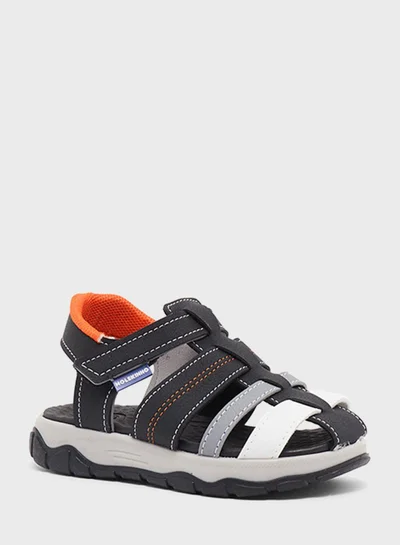 MOLEKINHO Infant Brown Velcro Sandals