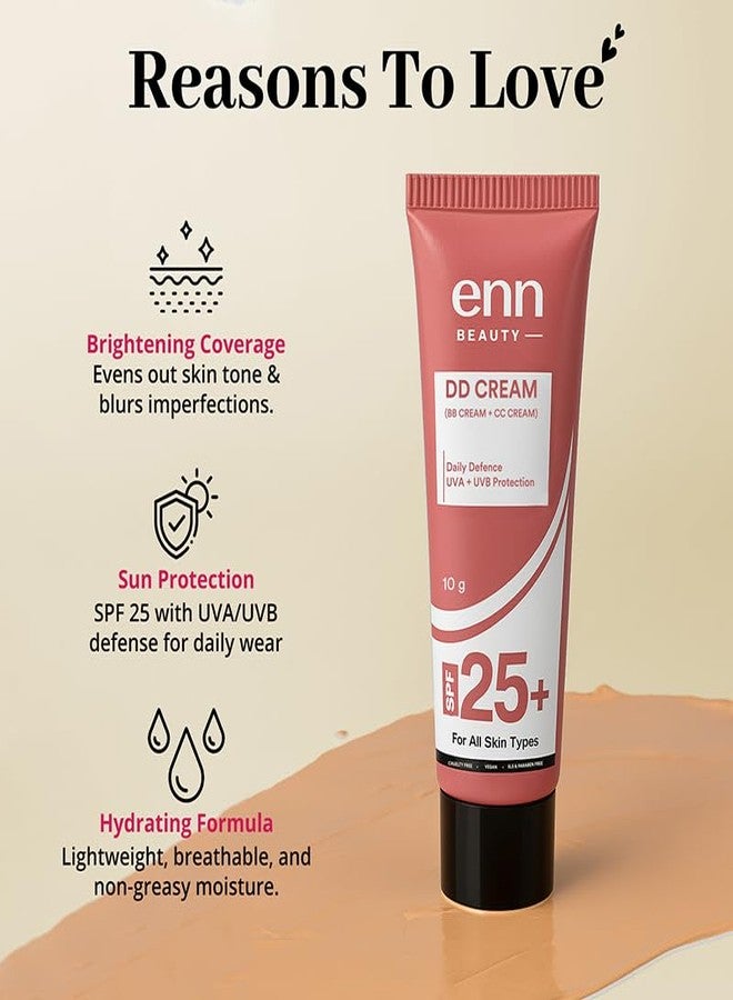 إن كريم إي إن بيوتي دي دي بعامل حماية من الشمس 25+، خفيف الوزن وتغطية تدوم طويلاً، حماية يومية من الأشعة فوق البنفسجية UVA/UVB، 10 غرام - Image 3