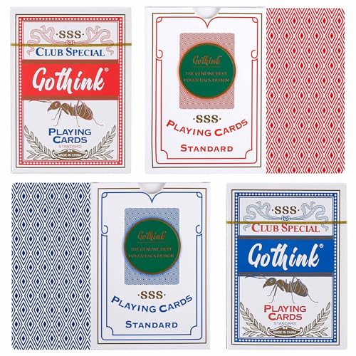 GOTHINK Playing Cards 6 Decks of Cards Poker Size Standard Index for Texas Holdem Blackjack Euchre Canasta Card Game Casino Grade Poker Cards - Image 5
