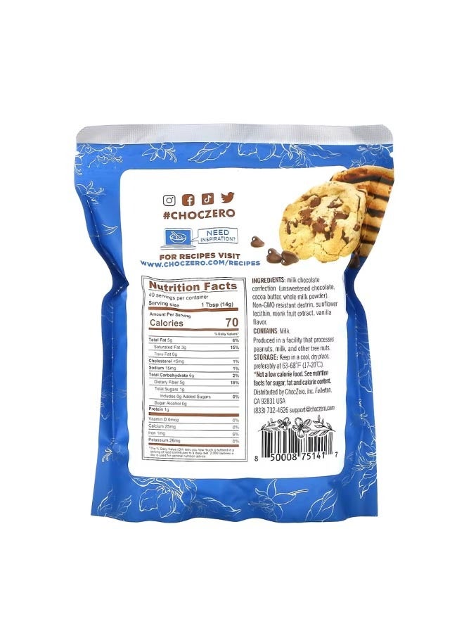 CHOCZERO Baking Chips Milk Chocolate 20 oz 560 g - Image 2