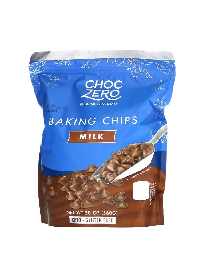 CHOCZERO Baking Chips Milk Chocolate 20 oz 560 g - Image 1