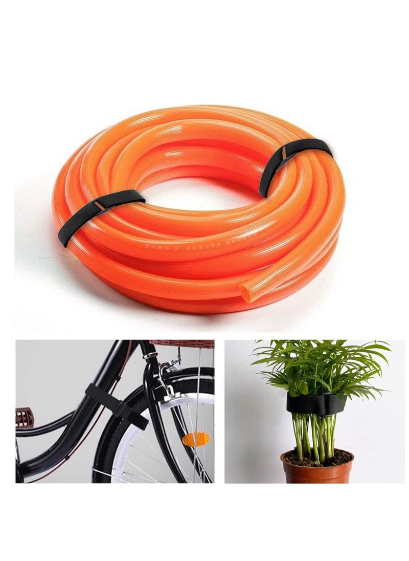 Generic - Adjustable Cable Straps with 50 Buckles Free Cut Length Black Reusable Fastening Cable Ties Hook and Loop Securing Strap for Cable Tidy Wire Management Cord Organizer - Image 1