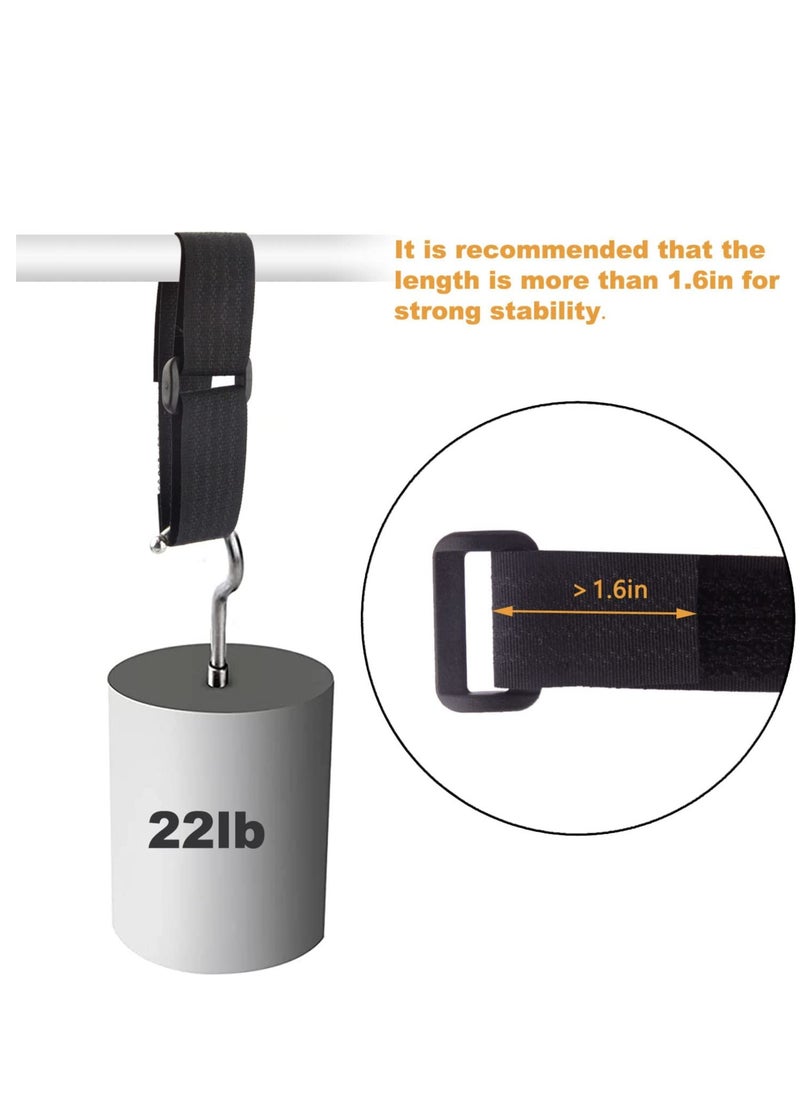Generic - Adjustable Cable Straps with 50 Buckles Free Cut Length Black Reusable Fastening Cable Ties Hook and Loop Securing Strap for Cable Tidy Wire Management Cord Organizer - Image 1